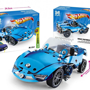 208Pcs Hot Wheel DIY Tech Bricks Racing Car